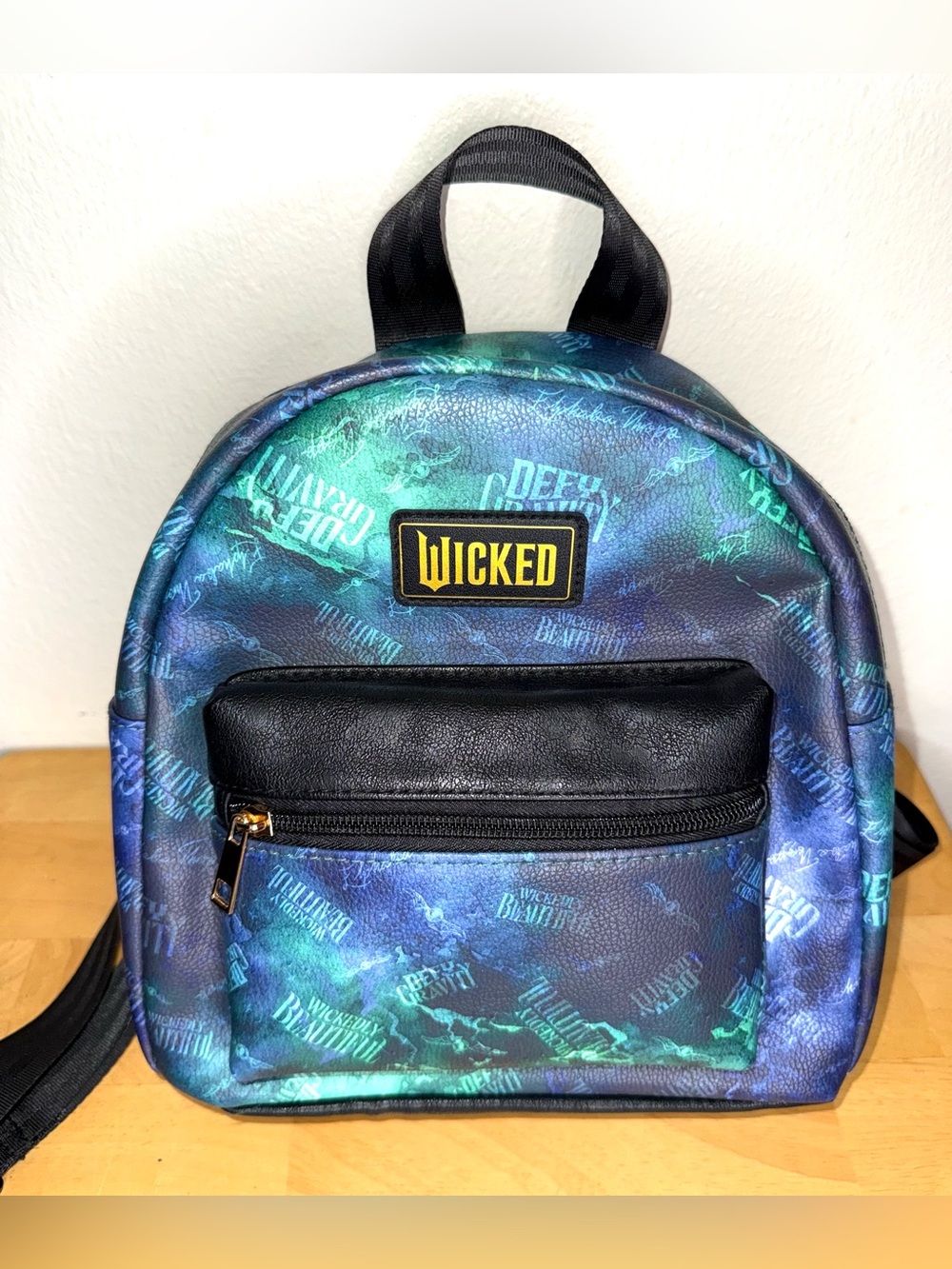 Bioworld Wicked "Defy Gravity" Digital Print Mini Backpack, EUC